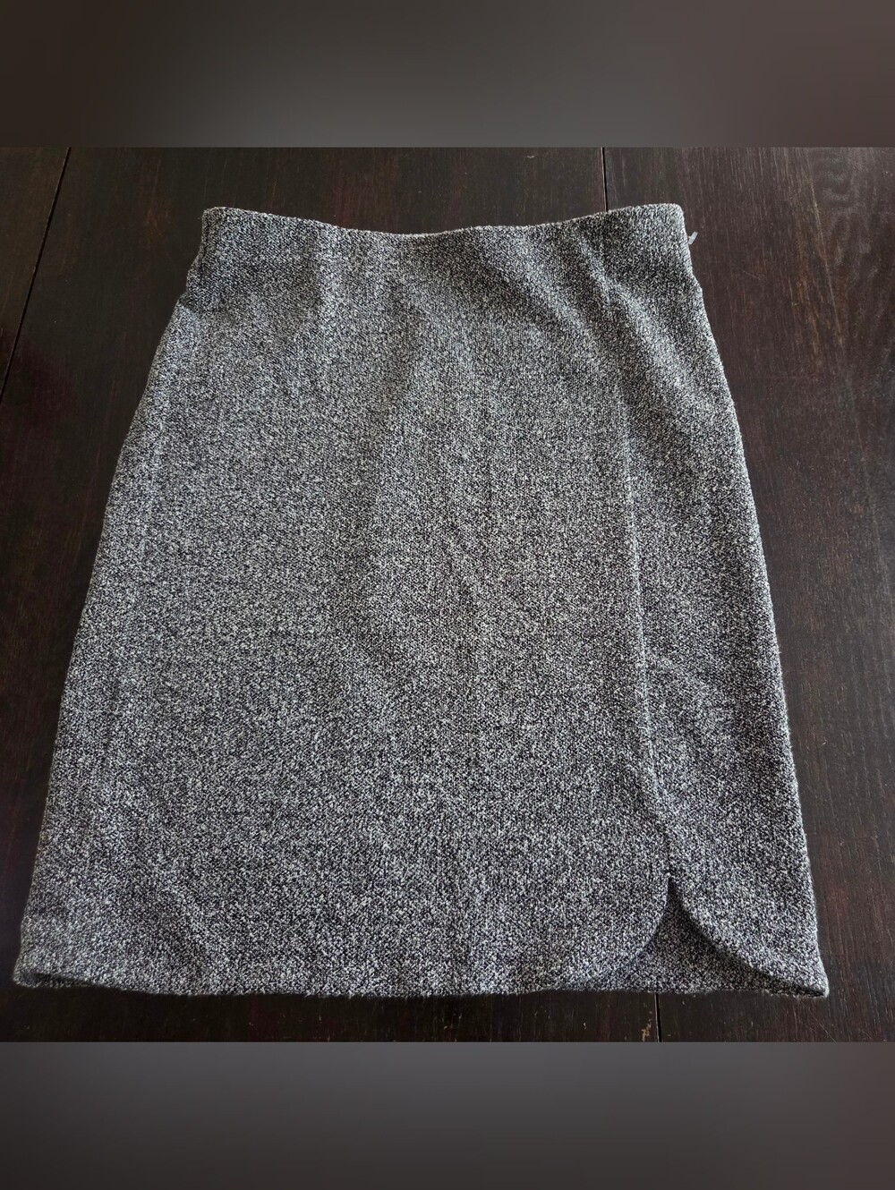 LOFT Black and White Tweed Mini Skirt
